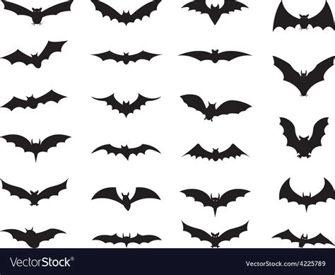 Bats collection Royalty Free Vector Image - VectorStock