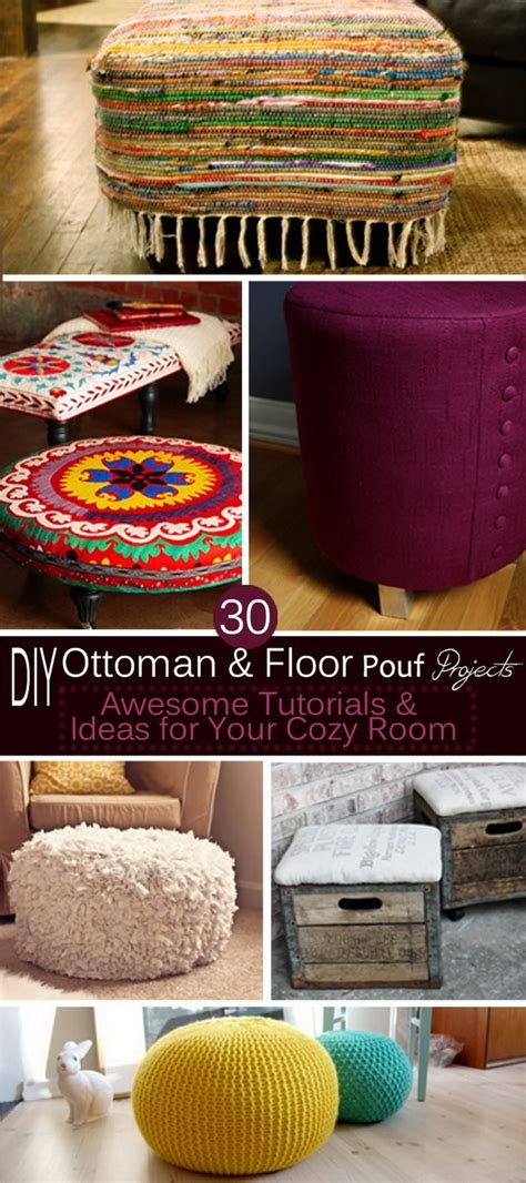 30 DIY Ottoman & Floor Pouf Projects: Awesome Tutorials & Ideas for ...