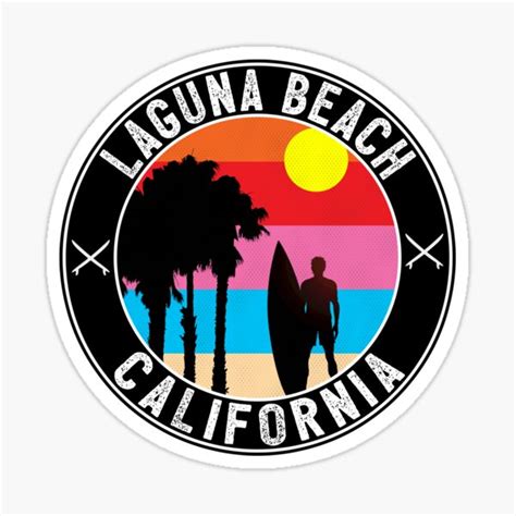 "Laguna Beach California Surfing Pacific Surf Surfer 3" Sticker by ...