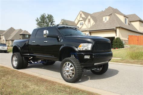 2012 Black Custom Dodge Ram Mega Cab 3500 Dually 10inch lift ...