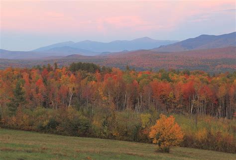 Sugar Hill Fall Foliage and Presidential Range Sunset Photograph by ...