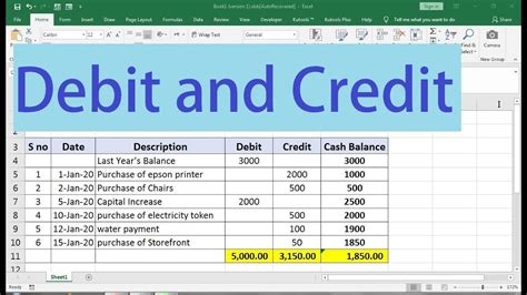 Out Of This World Excel Debit Credit Running Balance Formula Till Sheet ...