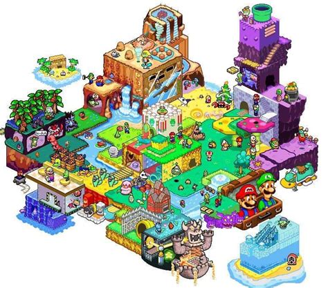 Isometric Beanbean Kingdom map : r/marioandluigi