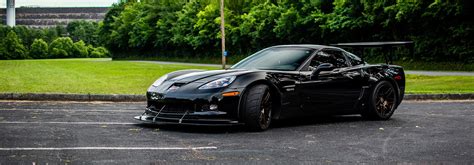 Black Chevrolet C6 Z06 Corvette - Forgestar F14 Wheels in… | Forgestar