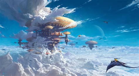 ArtStation - 《Cloud City》, G xy | Fantasy art landscapes, Environment ...