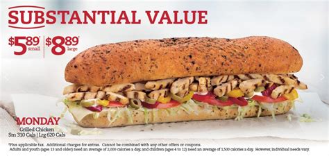 Mr. Sub Menu and Sub of the Day Deal in Canada