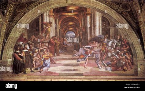 The Expulsion of Heliodorus from the Temple Stock Photo - Alamy