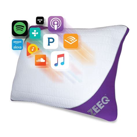 ZEEQ Smart Pillow Memory Foam Pillow, Smartphone Apps, Voice Control ...