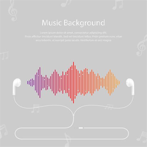 Colorful sound waves with headphones poster 1270441 Vector Art at Vecteezy