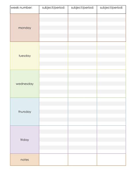 Teacher Lesson Plan Book Template Printable - Printable Templates