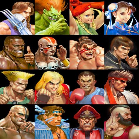 Street Fighter II All Characters Digital Print - Etsy