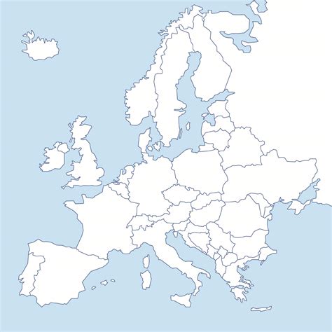 Simple Outline Map Of Europe