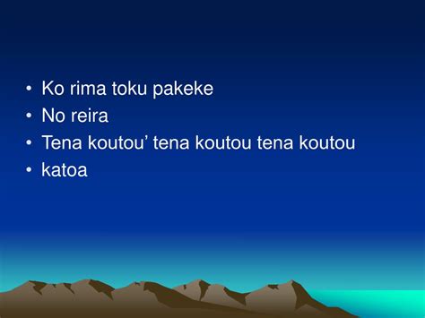 PPT - Kia ora Koutou katoa Ko Tui Te Aroha Hemana toku ingoa ...