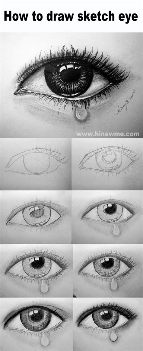 Step By Step Realistic Eye at Drawing Tutorials