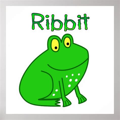 Frog Ribbit Poster | Zazzle.com