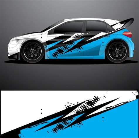 Premium Vector | Rally car decal graphic wrap