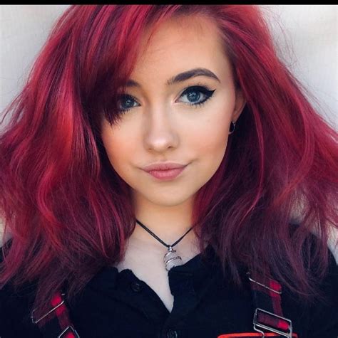 Pinkish red hair ️ | Pinkish red hair, Pinkish purple hair, Red hair