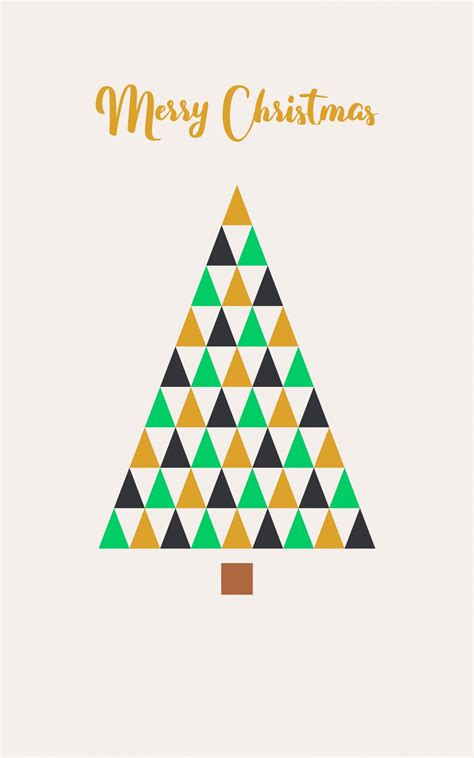 Christmas Tree Card Geometric Free Stock Photo - Public Domain Pictures