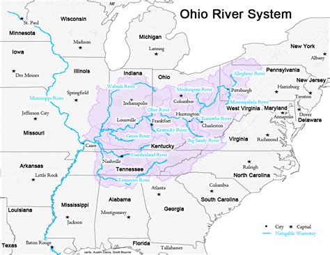 Ohio River Basin | Ohio river, Monongahela, Jefferson city