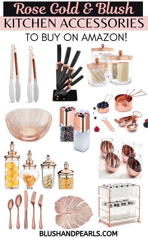 rose gold kitchen accessories to buy amazon - Blush & Pearls