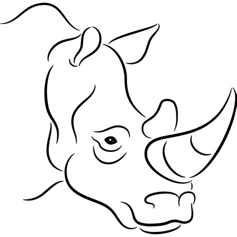 Outline Of Rhino - ClipArt Best