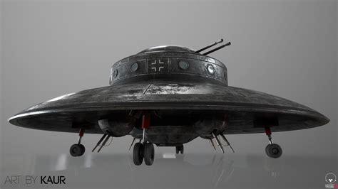 ArtStation - WWII German Flying saucer "Haunebu - II"