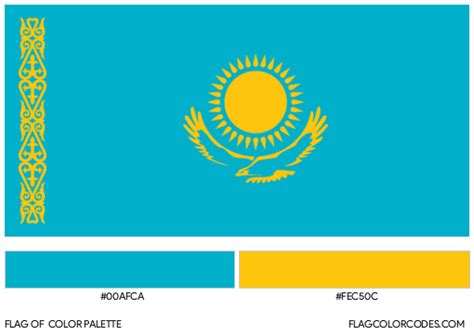 Kazakhstan flag color codes