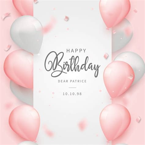 Free Vector | Realistic Happy Birthday Background with Pink Balloons