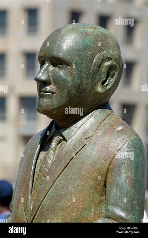 F W de Klerk statue Cape Town South Africa RSA Nobel Peace prize ...