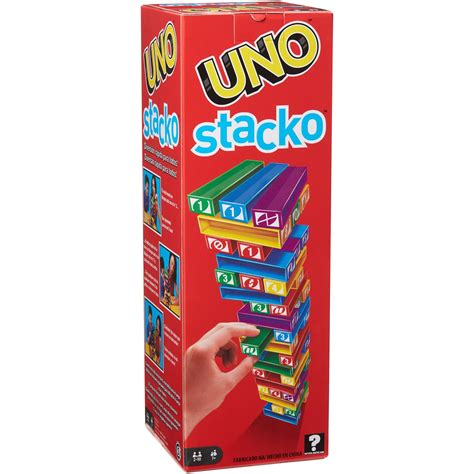 UNO Stacko Game for 2-10 Players Ages 7 Years and Up - Walmart.com ...