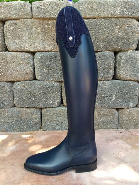 Deniro Dressage Boot In Navy With Stardust Top – Horse & Rider Boutique