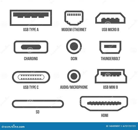 Creative Vector Illustration Of Usb Computer Universal Connectors Icon ...