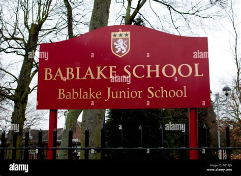 Bablake School sign, Coventry, UK Stock Photo - Alamy