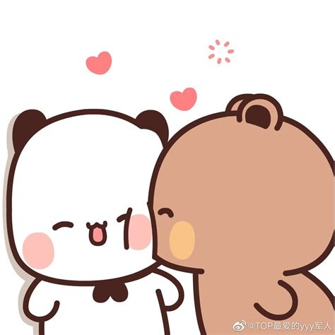 小熊猫一二 Cartoon Kiss, Cute Panda Cartoon, Cute Anime Cat, Cute Cartoon ...