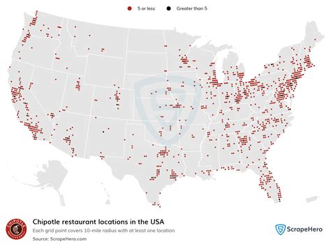 List of all Chipotle store locations in the USA | ScrapeHero Data Store