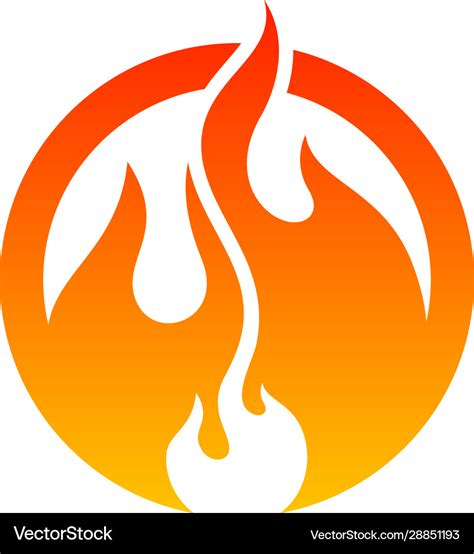 Fire logo flame logo design template icon symbol Vector Image