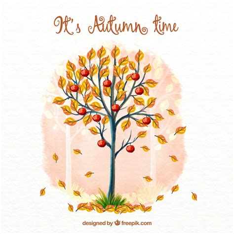 Free Vector | Watercolor fall background