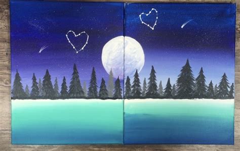 Couples Painting Date Night At Home: Paint & Sip Couple's Edition