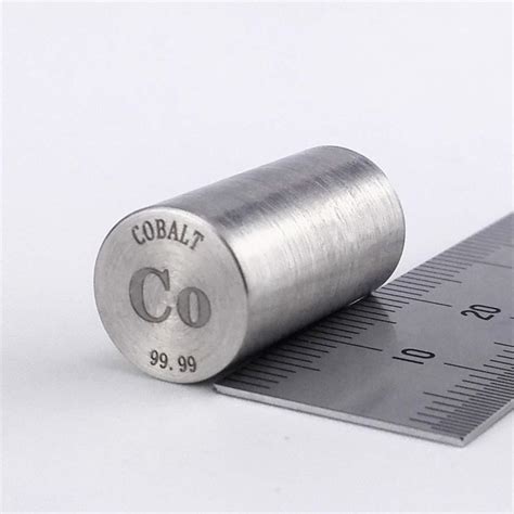 Pure Cobalt Metal Rod 99.99% 14grams 10diameter x20mm length Element Co ...