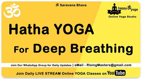 Hatha Yoga for Deep Breathing | happy Omyoga - YouTube