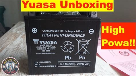 Yuasa YTX14H-BS Battery Unboxing Review - Motorcycle Gear Hub