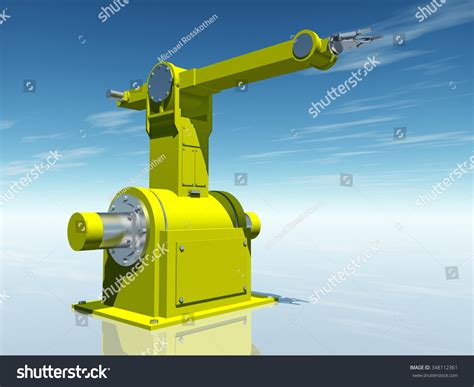 Robotic Arm Computer Generated 3d Illustration Stock Illustration ...