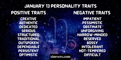 January 13 Zodiac: Birthday, Personality, & More (A Guide)