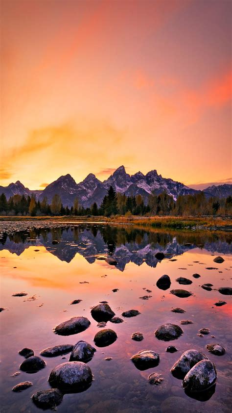 Mountain Lake Sunset iPhone 6 wallpaper | Fotografia da natureza ...