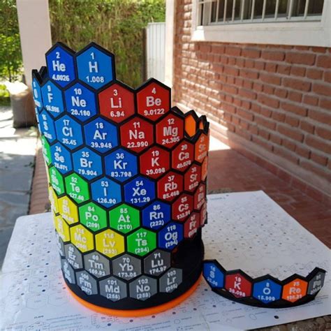 3D Printable 3D Periodic Table by Ezequiel Skorepa | Periodic table ...