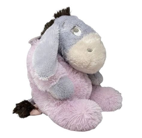 Disney Parks Plush Baby Eeyore 15” Pink Purple Pooh Stuffed Long Pile ...