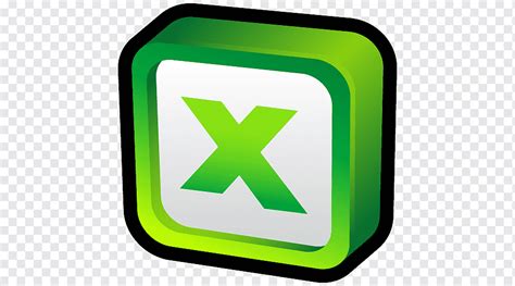 Green and white X logo, square area symbol grass, Microsoft Excel ...