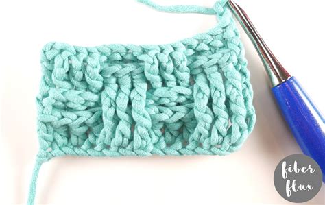 Crochet Basketweave Stitch, Photo + Video Tutorial - fiberfluxblog.com