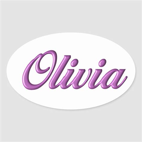 Olivia sticker name | Zazzle