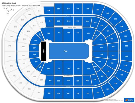 Moda Center Concert Seating Chart - RateYourSeats.com